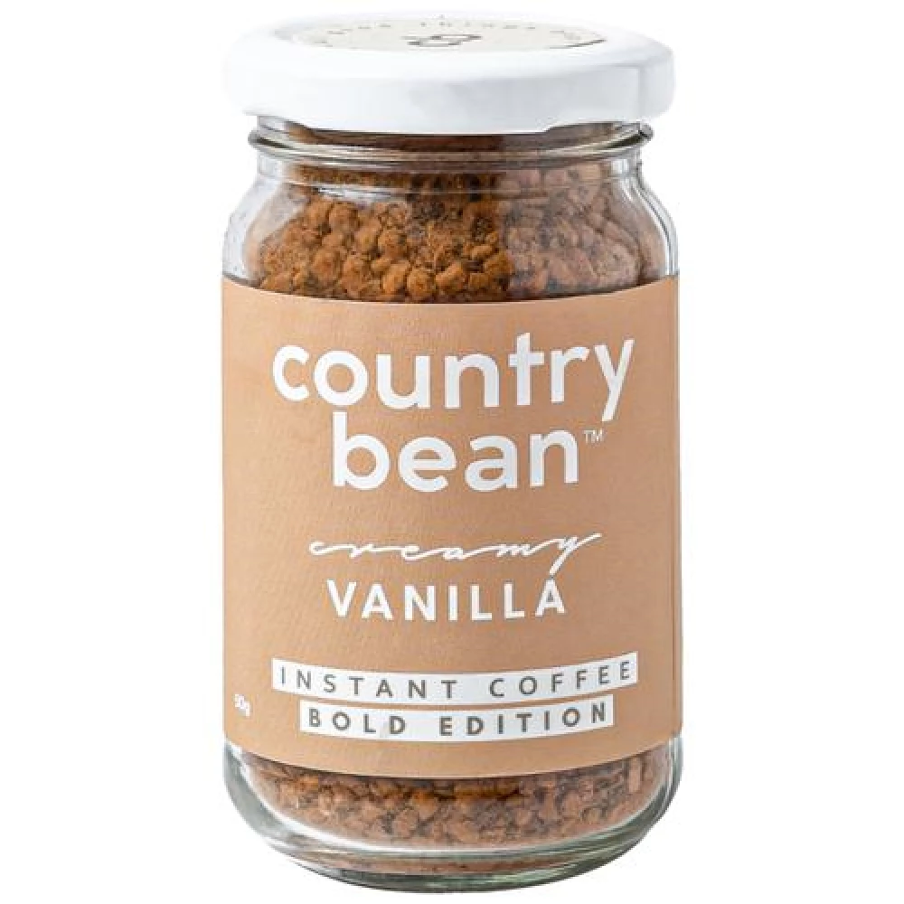 Country Bean Creamy Vanilla Bold Instant Coffee - 100percent Arabica, 50 g Bottle-1.webp
